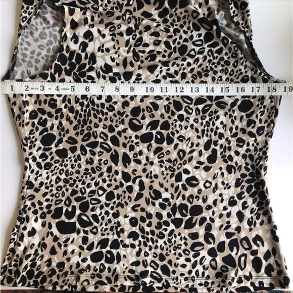 Calvin Klein Cheetah Print Cowl Neck Tank Top Medium - Picture 5 of 7